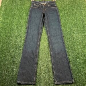 Wrangler Q-Baby Jeans Womens 28x34 Dark Wash Bootcut Stretch Western Modern